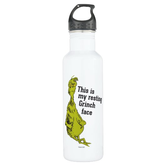 De Grinch | Funny Resting Grinch Face Waterfles (Voorkant)