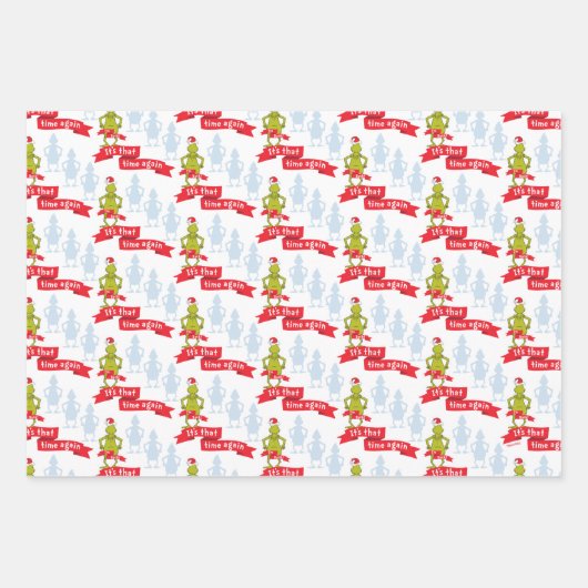 De Grinch | Het is het tijdspatroon Inpakpapier Vel (Voorkant)