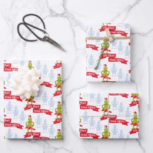 De Grinch | Het is het tijdspatroon Inpakpapier Vel (Voorkant)