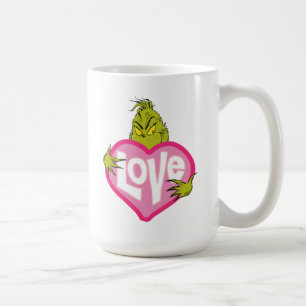 De Grinch   Love Pink Heart Koffiemok
