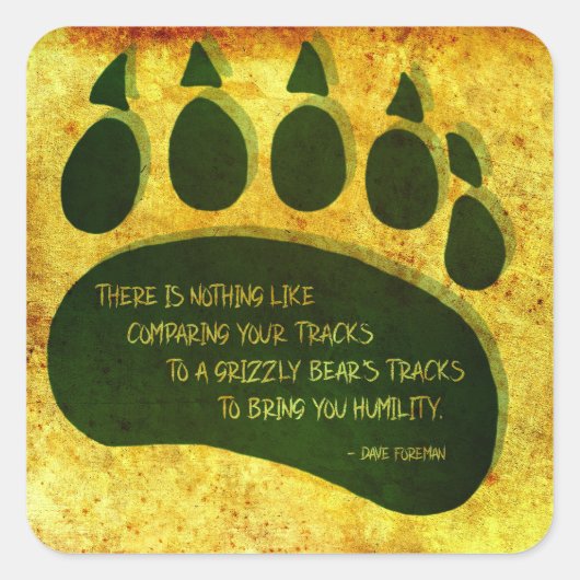 De Grizzly's Gift Vierkante Sticker (Voorkant)