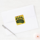 De Grizzly's Gift Vierkante Sticker (Envelop)