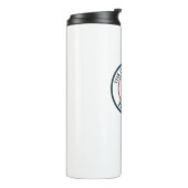 De groei is in het kielzog aan het lopen thermosbeker (Gedraaid links)