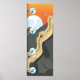 De Groei van de Chinese Muur grafiek Poster