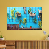 De groeiende muur canvas afdruk (Insitu (Woonkamer))