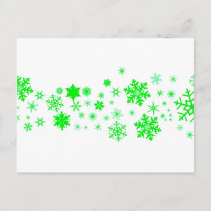 De groene Banner van de Sneeuwvlok van Kerstmis Feestdagenkaart