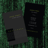 De Groene Binaire Computer van de Code Tech Modern Visitekaartje