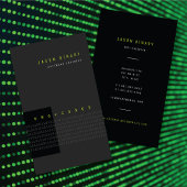 De Groene Binaire Computer van de Code Tech Modern Visitekaartje