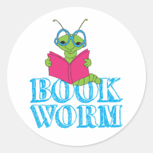 De groene briljante Cartoon boekenwervel Ronde Sticker