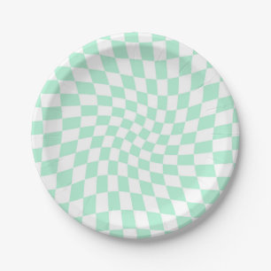 De Groene Controles van de Verkeerde Checkerboard Papieren Bordje