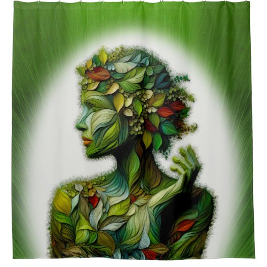 De Groene Dame Douchegordijn (Voorkant)