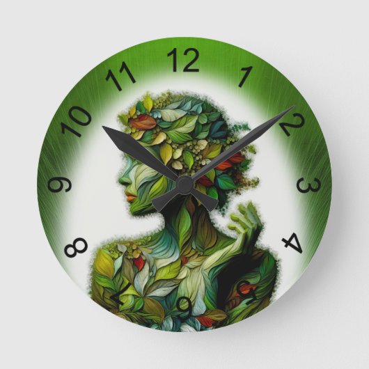 De Groene Dame Ronde Klok (Voorkant)