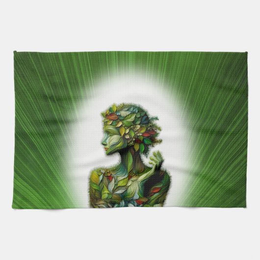 De Groene Dame Theedoek (Horizontaal)