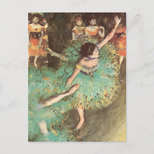 De groene danser van Edgar Degas, ballet Briefkaart (Voorkant)