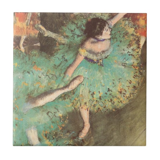 De groene danser van Edgar Degas,  ballet Tegeltje (Voorkant)