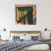 De Groene Deuren Canvas Afdruk (Insitu (Slaapkamer))