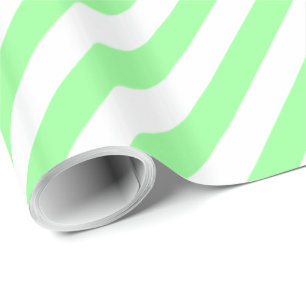 De Groene Diagonale Streep van de munt Cadeaupapier