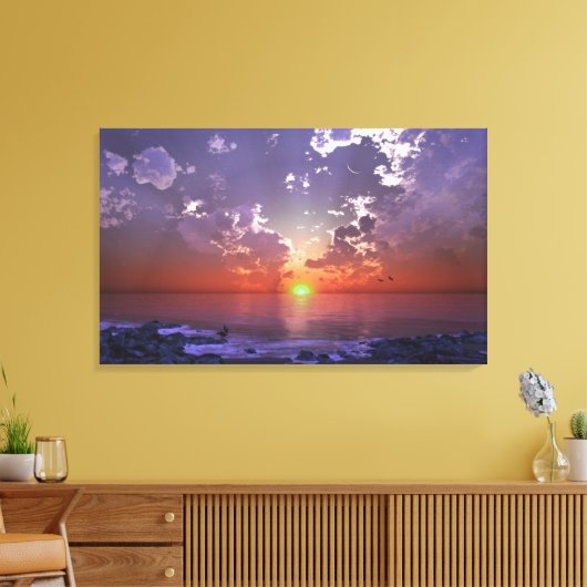 De groene Flits Canvas Afdruk (Insitu (Woonkamer))