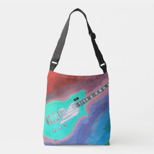 De groene gitaar crossbody tas