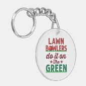 De groene groten doen het. sleutelhanger (Voorkant Links)