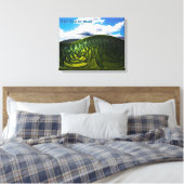 De groene heuvels van de aarde canvas afdruk (Insitu (Slaapkamer))