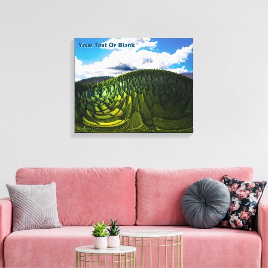 De groene heuvels van de aarde canvas afdruk (Insitu (Woonkamer))