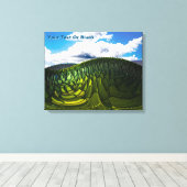 De groene heuvels van de aarde canvas afdruk (Insitu (Houten vloer))
