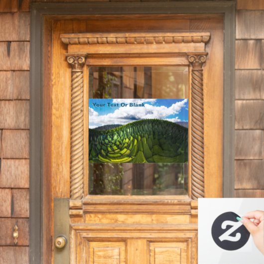 De groene heuvels van de aarde raamsticker (Huis Deur)