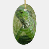 De Groene Iguana Keramisch Ornament (Rechts)