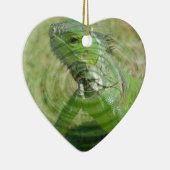 De Groene Iguana Keramisch Ornament (Rechts)