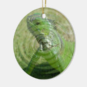 De Groene Iguana Keramisch Ornament (Links)
