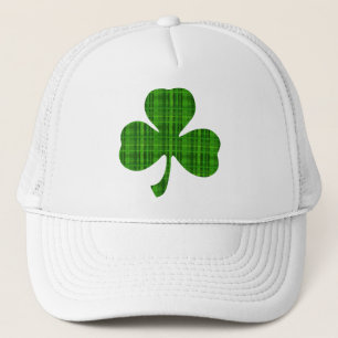 De groene Klaver van de Plaid Trucker Pet