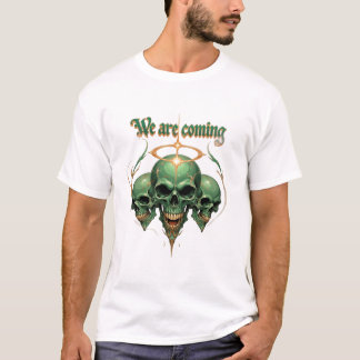 De groene koningsschedel met een juwelenkroon t-shirt