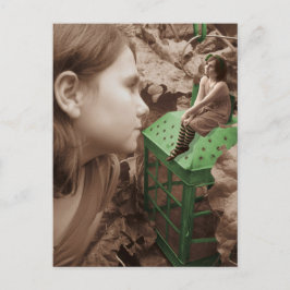 De groene lantaarn. briefkaart