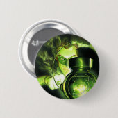 De groene lantaarn vasthouden ronde button 5,7 cm (Voorkant /achterkant)