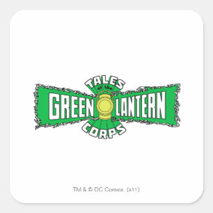 De Groene Lantaarnkorps - Groene Logo Vierkante Sticker