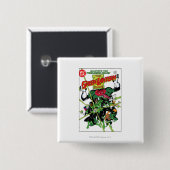 De Groene Lantaarnkorps Vierkante Button 5,1 Cm (Voorkant /achterkant)