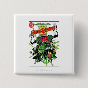 De Groene Lantaarnkorps Vierkante Button 5,1 Cm