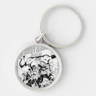 De Groene Lantaarnkorps, zwart en wit Sleutelhanger