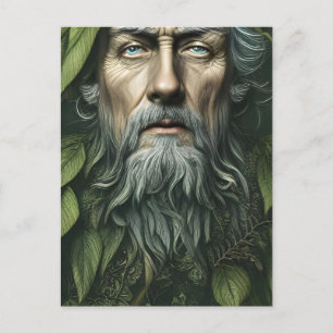 De Groene Man Folklore Deity Digital Art Briefkaart