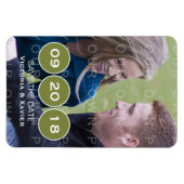 De groene Moderne Foto van Circles sparen de Magne Magneet (Horizontaal)