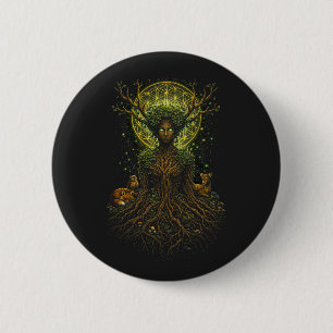 De Groene Moeder Ronde Button 5,7 Cm
