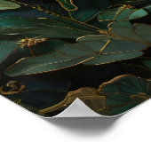 De Groene Monarch - Vlinder digitale kunst Poster (Hoek)