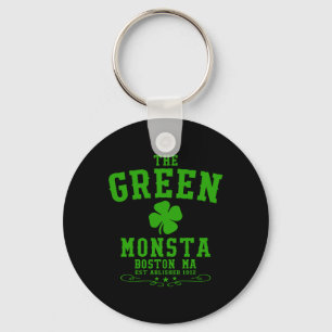 De groene Monsta Clic St Patricks Day Boston naam Sleutelhanger