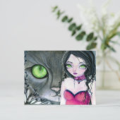 De groene ogen - Briefkaart (Staand voorkant)