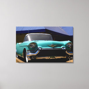 De groene ombouwbare Cadillac van Elvis Presley in Canvas Afdruk