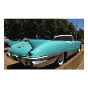 De groene ombouwbare Cadillac van Elvis Presley in Foto Afdruk