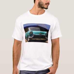 De groene ombouwbare Cadillac van Elvis Presley in T-shirt