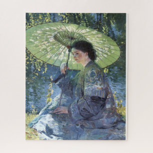 De groene parasol door Guy Rose Kunstlegpuzzel Legpuzzel