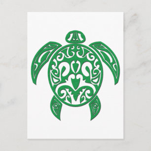 De groene Polynesische Schildpad van het Zee Briefkaart